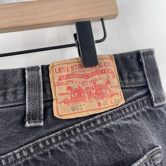 LEVI'S 501 Jeans 40WX30L Straight Leg Button Fly 100% Cotton Mens Denim Vintage - Picture 8 of 16